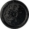 Ekena Millwork Luton Ceiling Medallion (Fits Canopies up to 3 1/2"), Hand-Painted Jet Black, 21"OD x 2"P CM21LUBLF - alternate 1